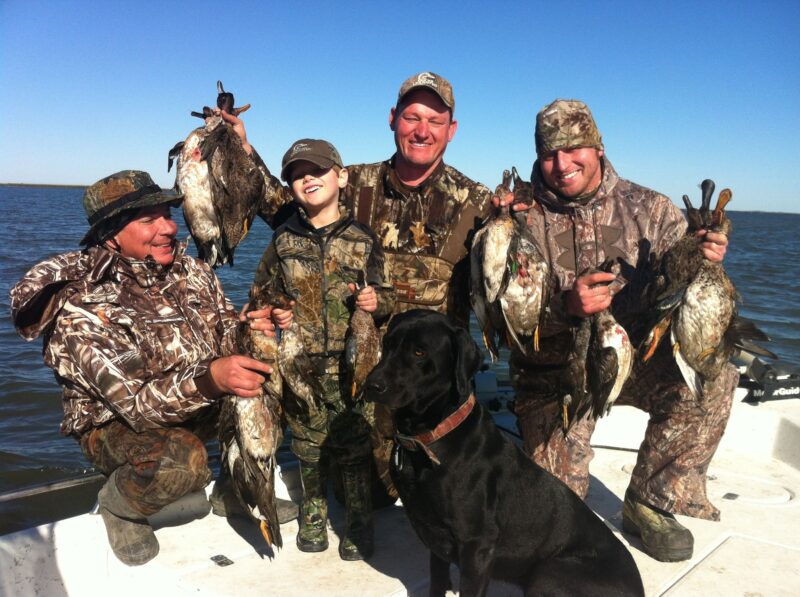 Group duck hunting trip